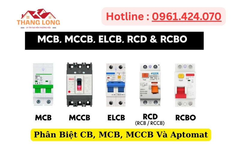 Phân Biệt CB, MCB, MCCB Và Aptomat