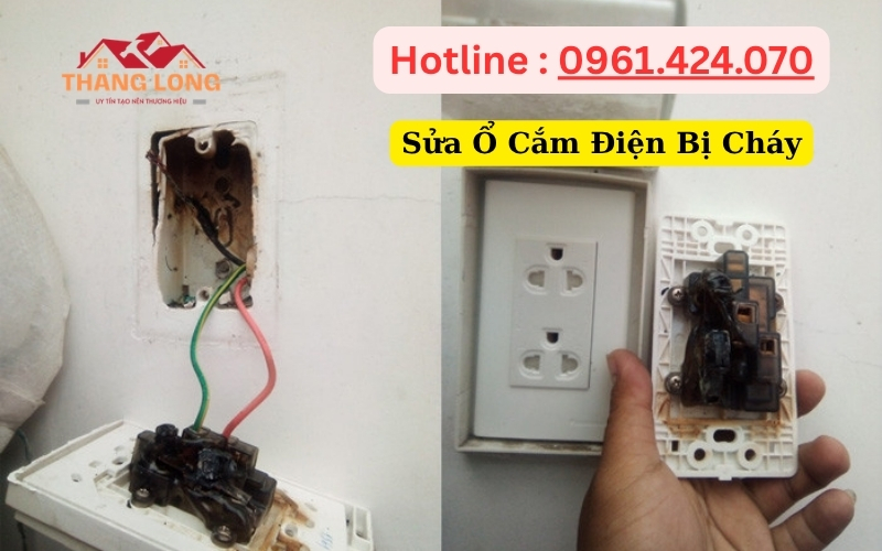 Sửa Ổ Cắm Điện Bị Cháy
